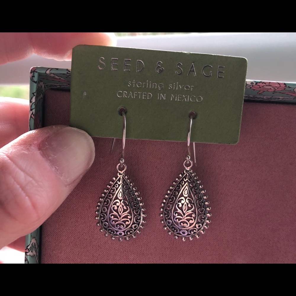 Sterling (925) teardrop earrings